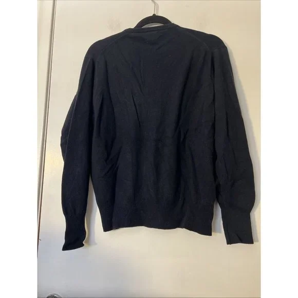 Rodes Alan Paine 60`S Mens M Luxury Navy 100% Pure‎ Cashmere V-Neck Sweater VTG